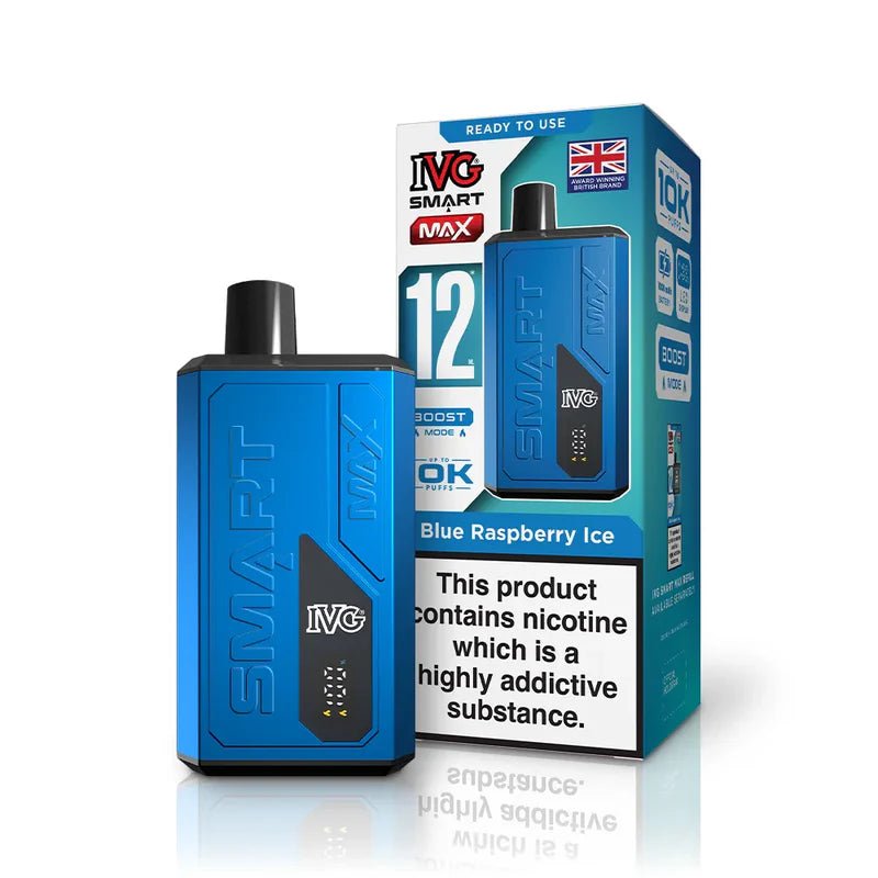IVG Smart Max 10K Disposable Pod Kit - Eliquid Base - Blue Raspberry Ice